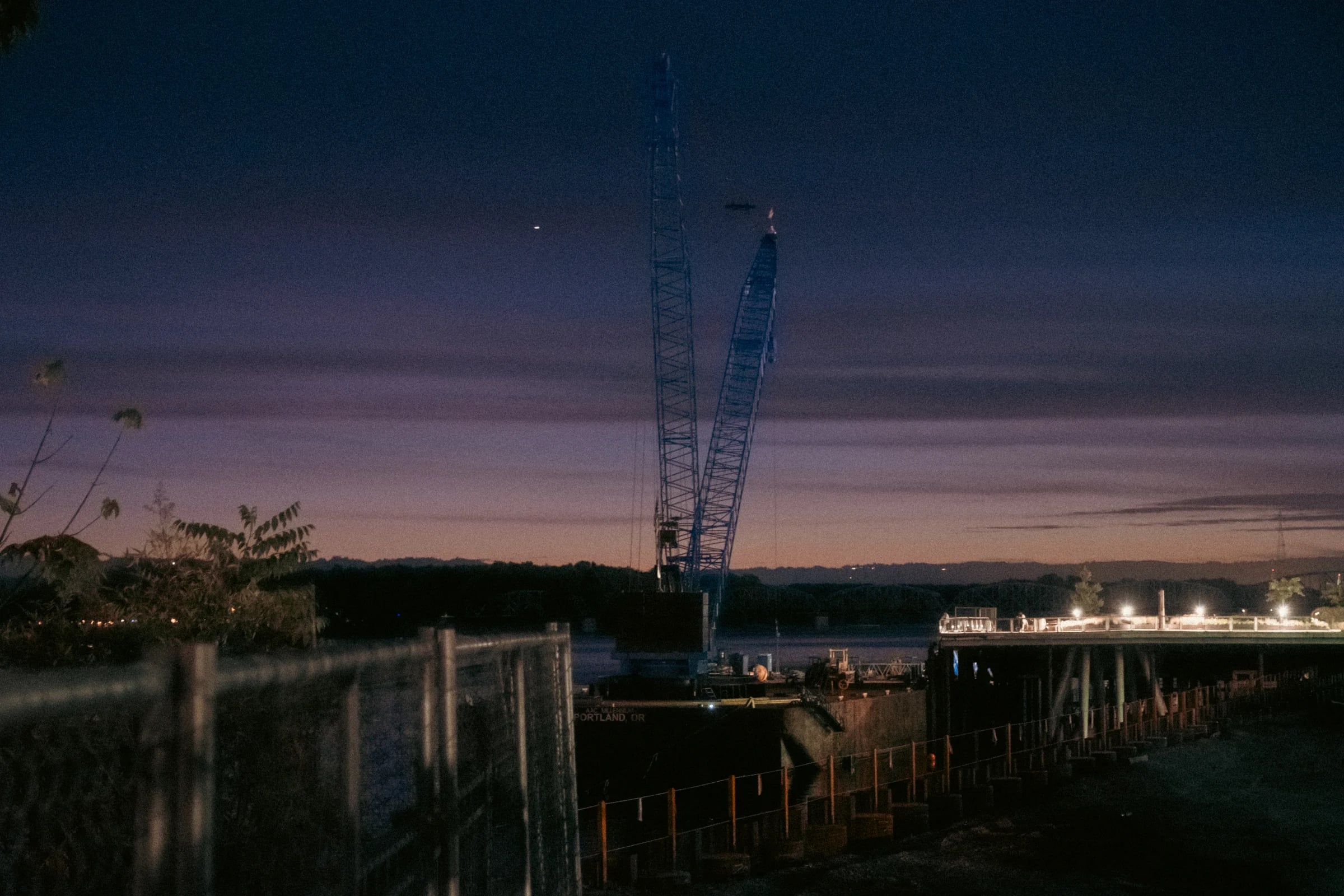 cinematic long exposure moon skyscape vancouver wa sunset