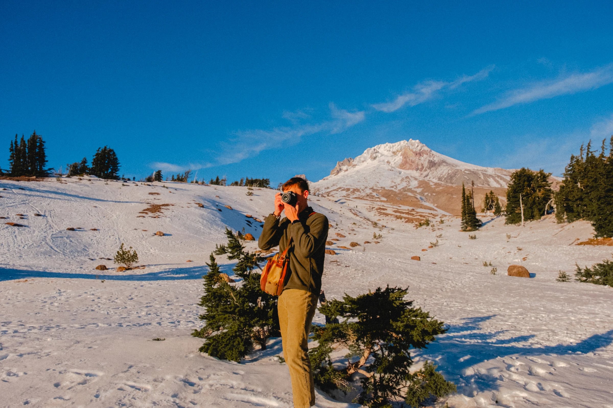 snow covered mt hood hike oregon alpine photography october 2023