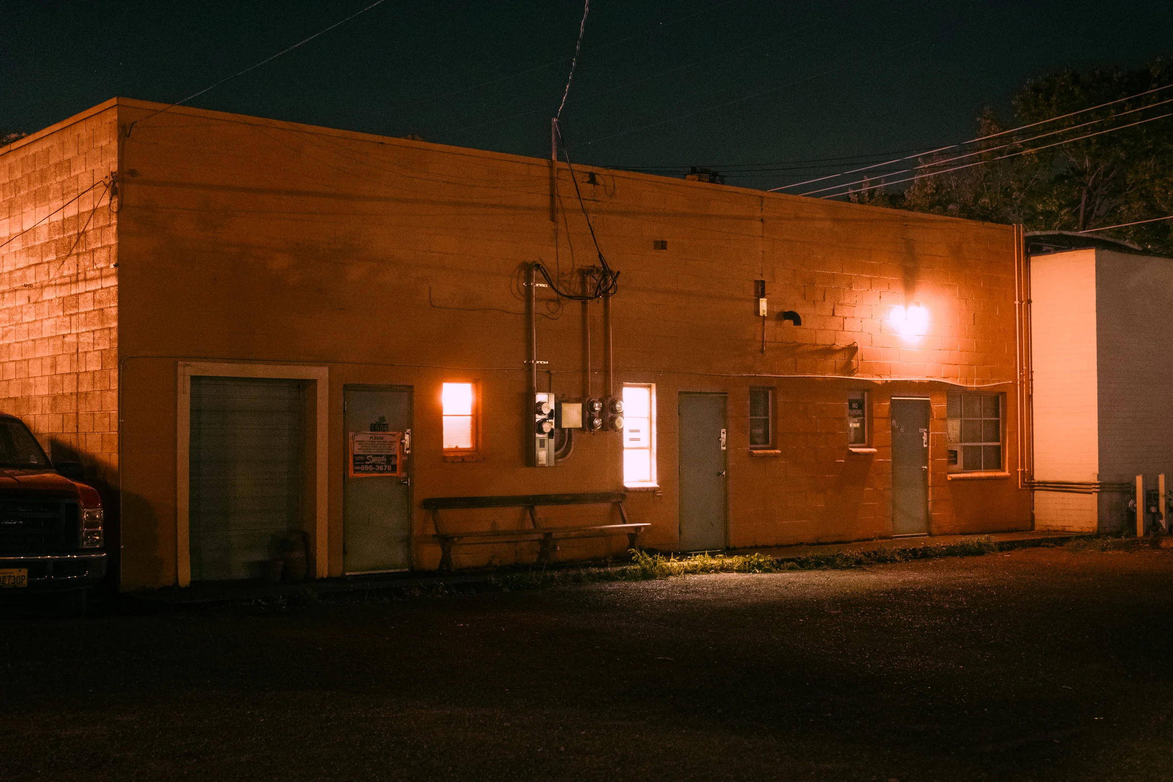 eerie solitude old houses vancouver wa blue hour film photography